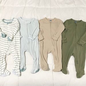 Old Navy and Cloud Island baby sleepers footie pajamas 0-3m